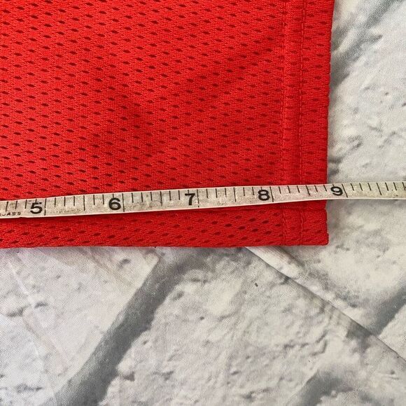 Reebok men M pull on athletic shorts w/elastic drawstring waist orange - Picture 8 of 8